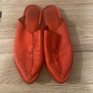 Free People Nova Flat Leather Mules